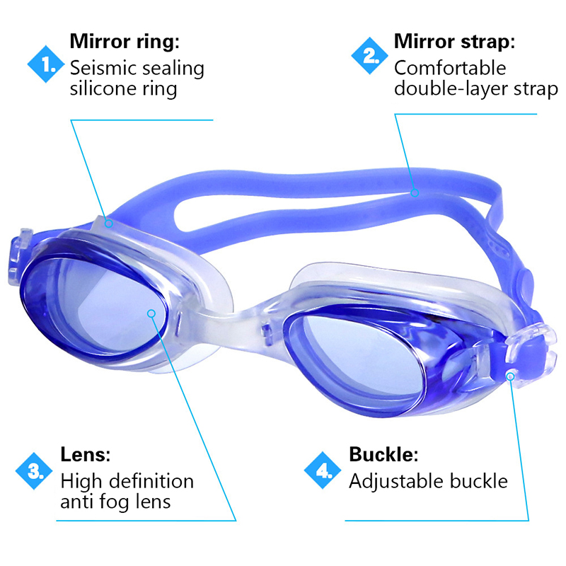 Swim Goggles Anti Fog Uv - Lunettes de natation imperméables et anti-buée,