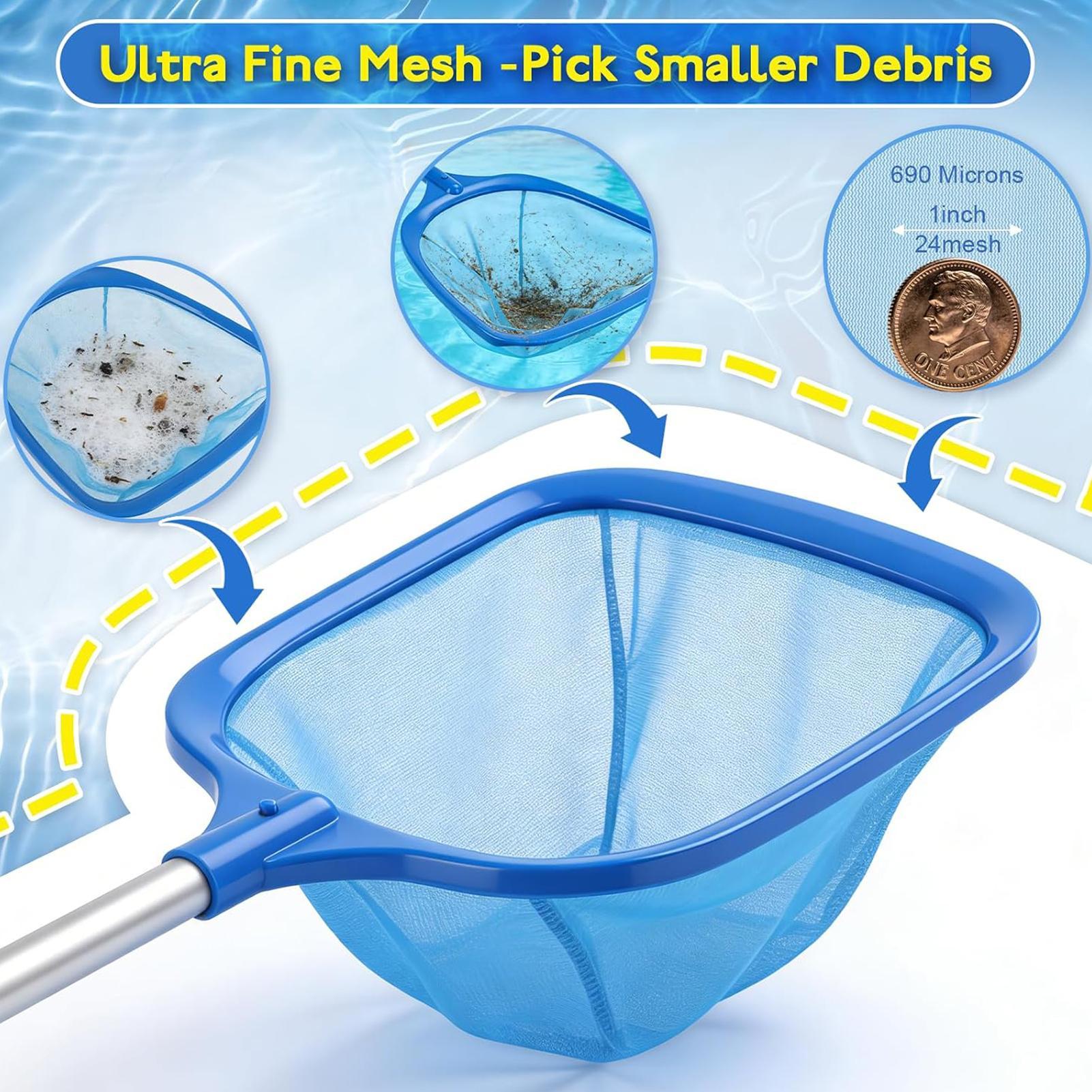 Pool Skimmer Net - Épuisette de piscine en maille pour