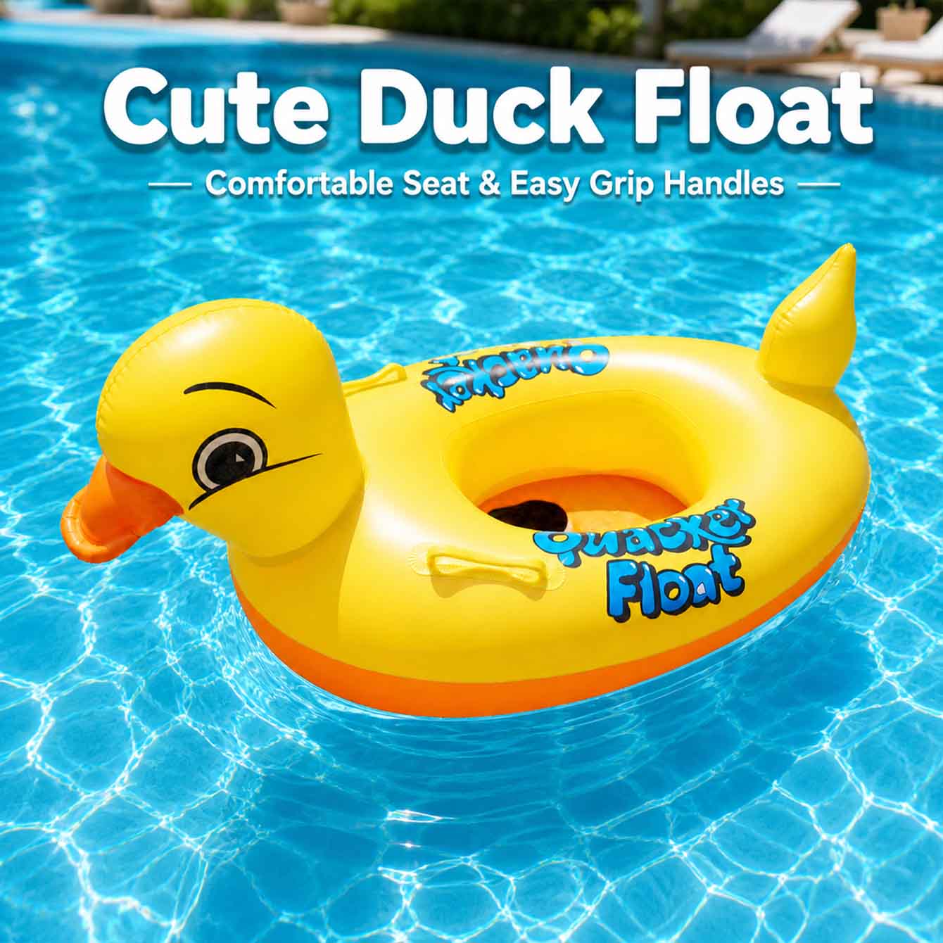 Pool Float Ring Inflatable - 1PC Siège flottant gonflable en forme