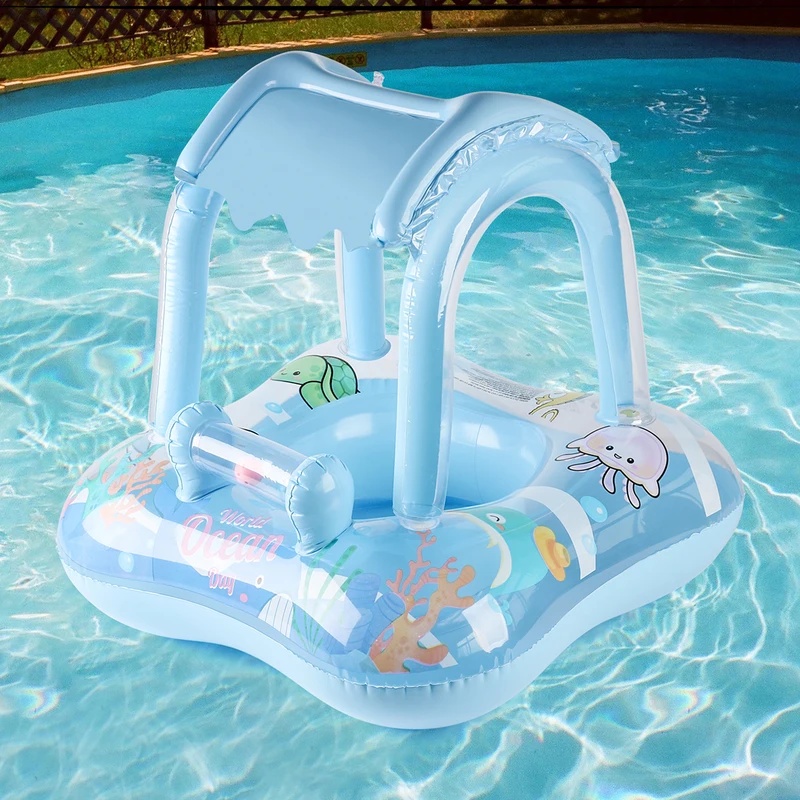 Pool Lounger Inflatable - Fauteuil gonflable de piscine avec auvent
