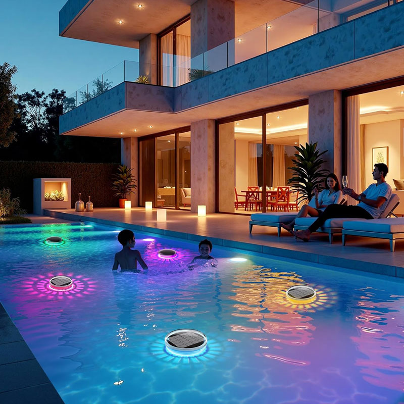 Pool Light Solar Rechargeable - Lumières de piscine, flottantes solaires rechargeables,