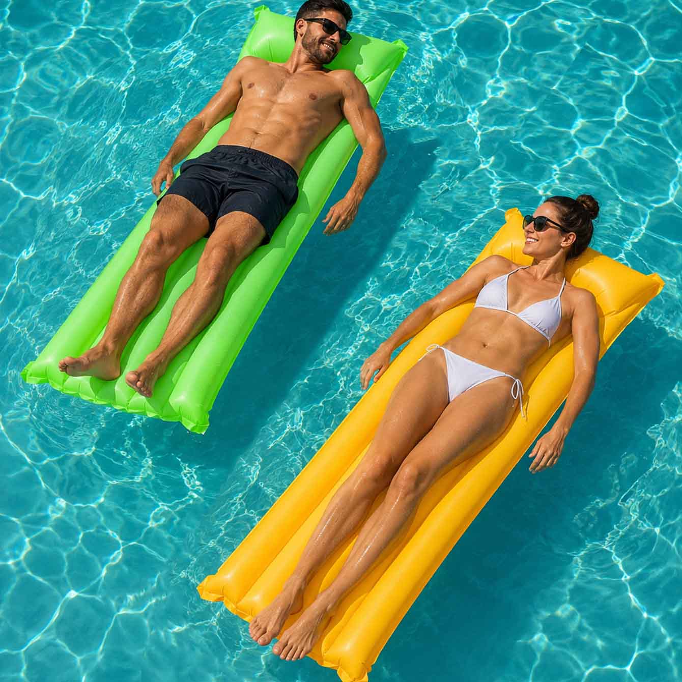 Pool Float Ring Inflatable - Matelas gonflable de piscine 1 pièce,