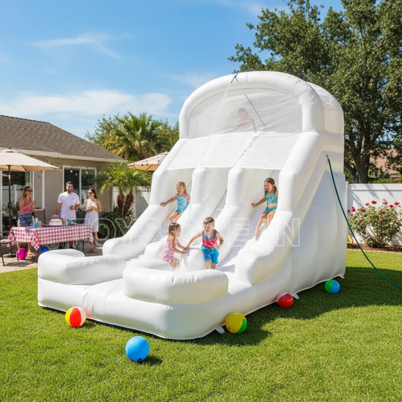 Water Slide Inflatable - Toboggan aquatique gonflable pour enfants, double
