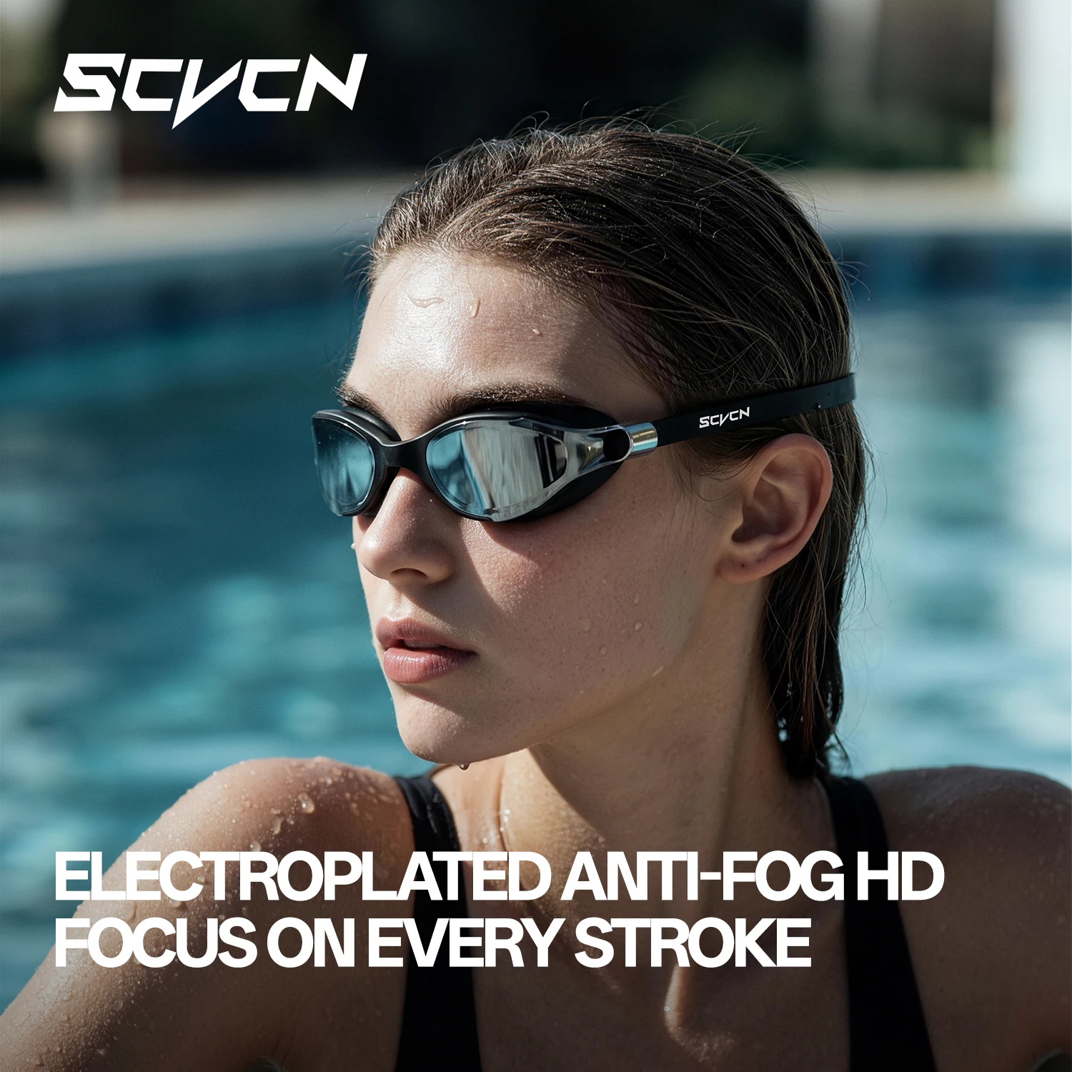 Swim Goggles Anti Fog Uv - Lunettes de natation professionnelles SCVCN, anti-buée,