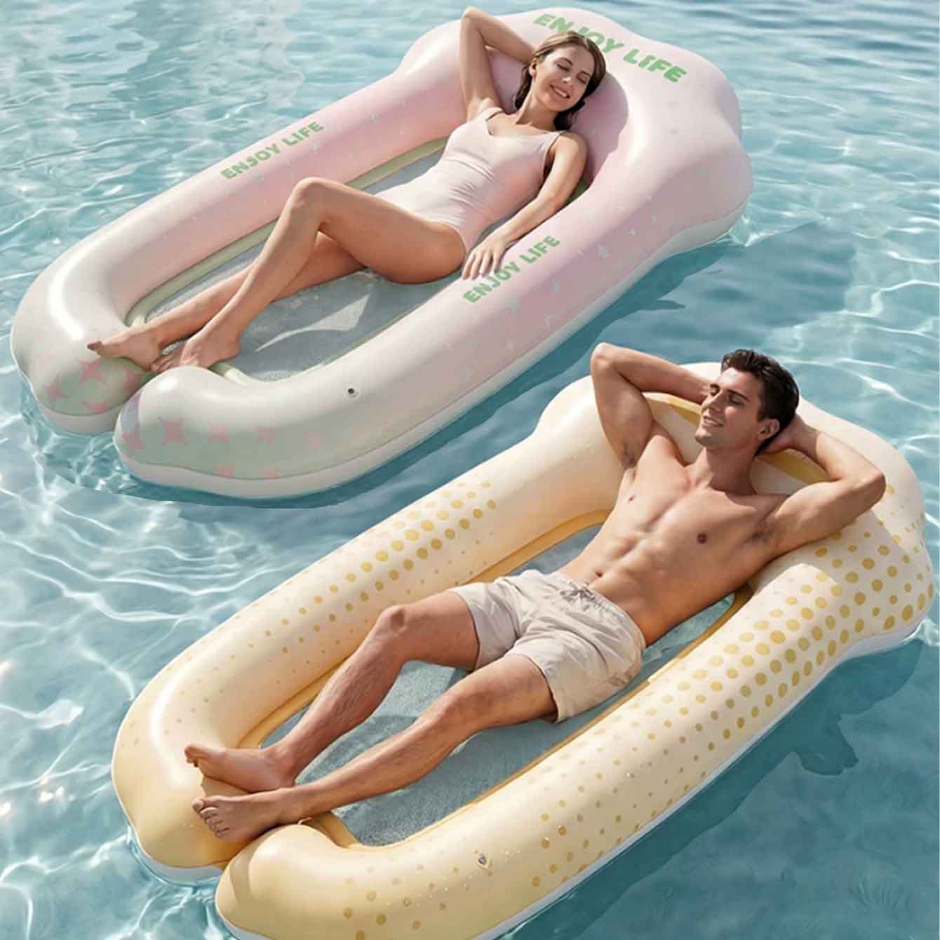 Hamac flottant gonflable pour  - Pool Lounger Inflatable avis et prix