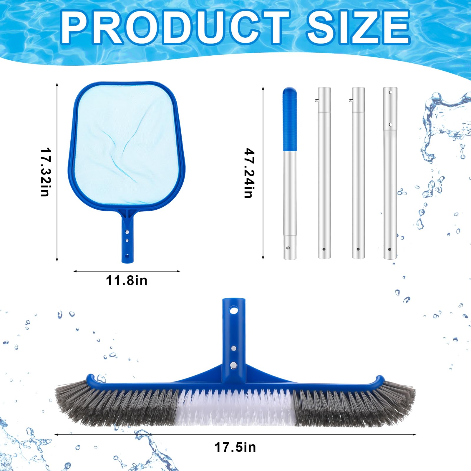 Kit de nettoyage de piscine 3  - Pool Skimmer Net avis et prix
