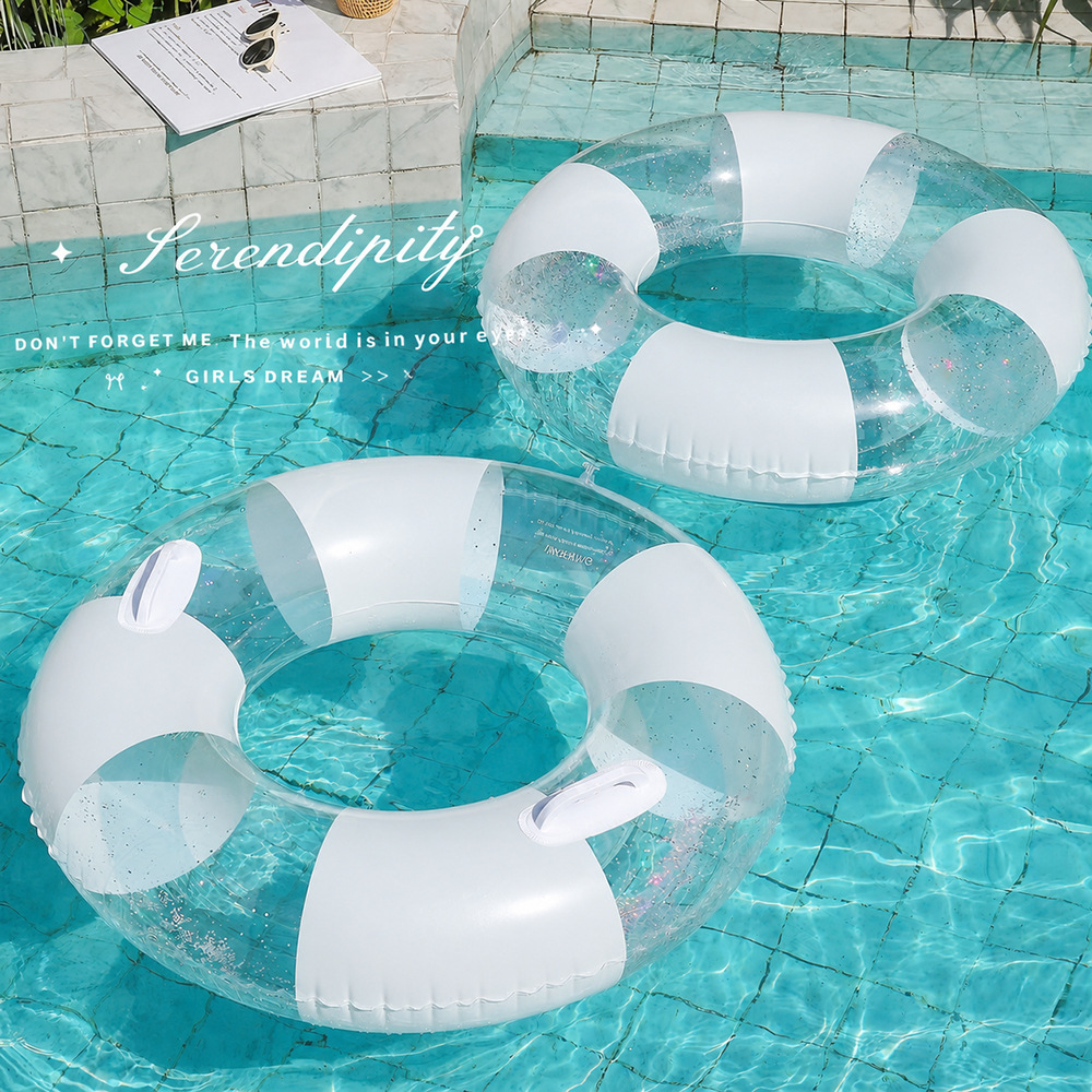 Bouée de natation transparente - Pool Lounger Inflatable avis et prix